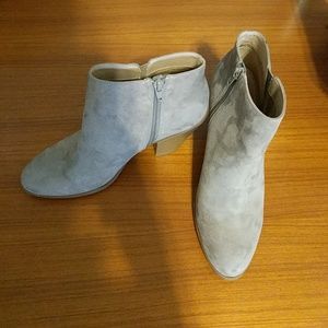 Gray Seude Booties - Banana Republic - New